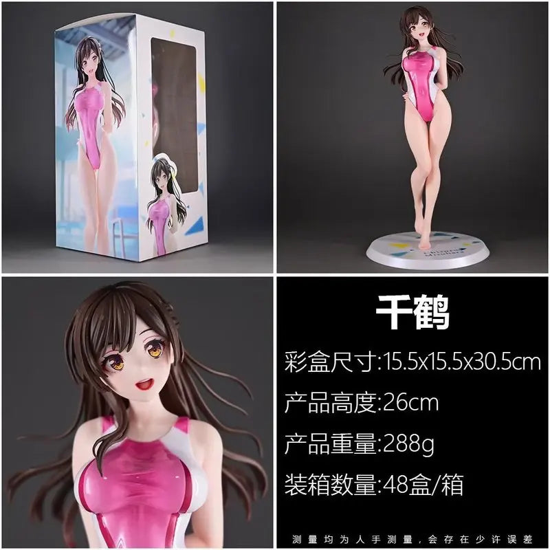 Ichinose Chizuru Girlfriend Please Borrow Me Character Swimsuit Stand Posture Anime Model Action Figure Gift Collect Decor Toy