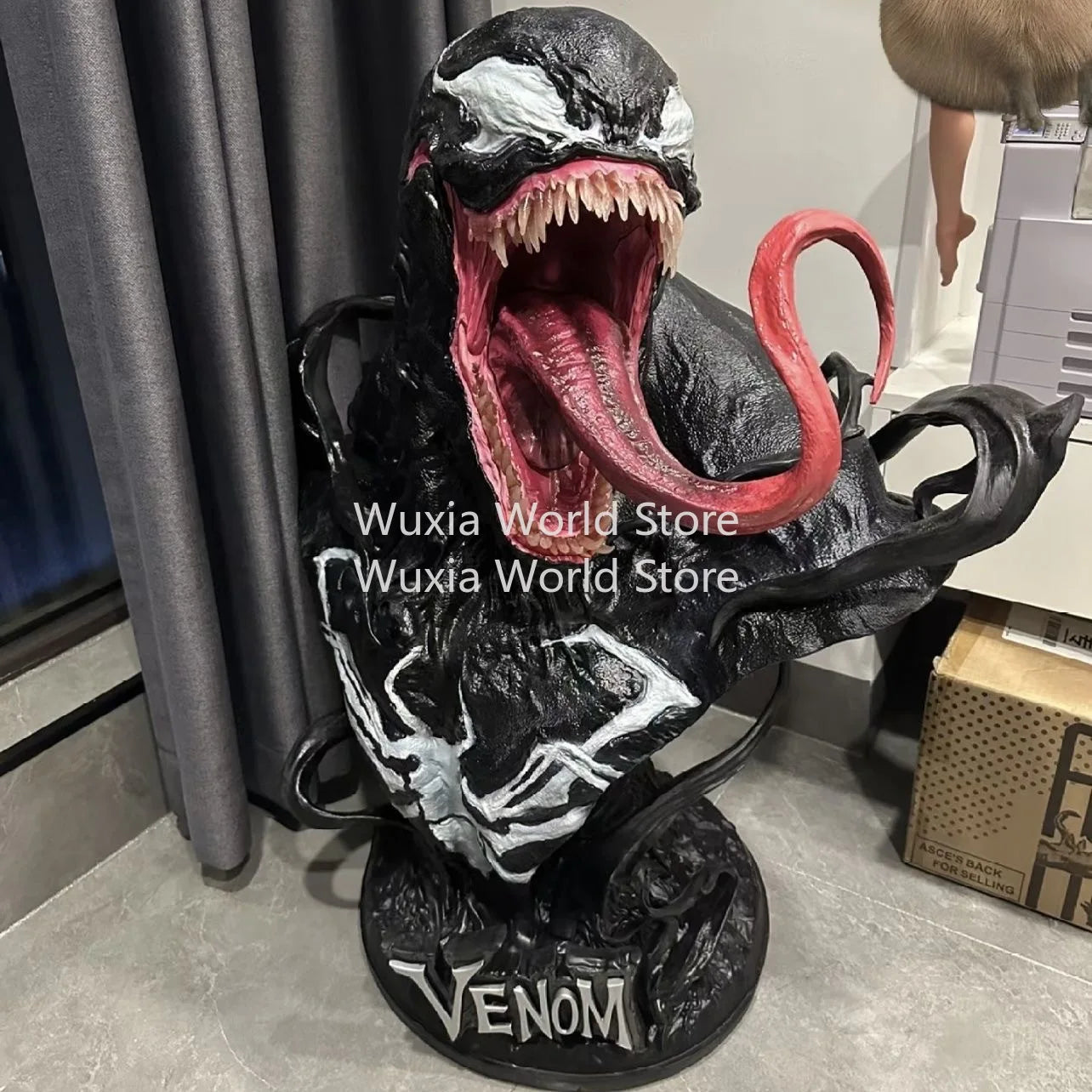 Neue 80cm Venom Büstenfigur Die Avengers Anime Umgebungsfigurensammlung Desktop-Ornament Dekorationen Bestes Geschenk für Kinder