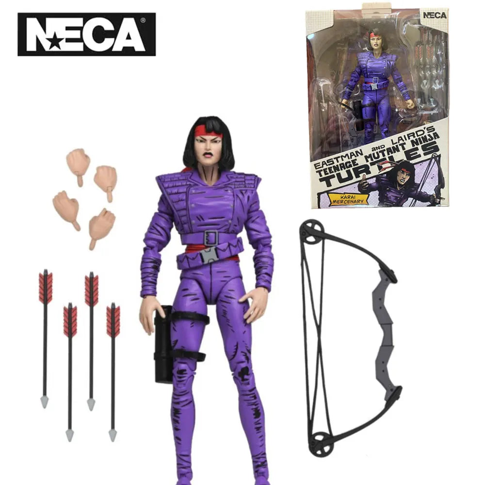 NECA 54599 Teenage Mutant Ninja Turtles (Mirage Comics) Action Figure Karai Mercenary 18 cm Gift Original Model Doll Toys TMNT