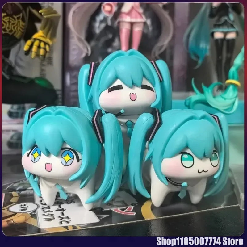 Doro Hatsune Miku Action Figures Q Version Pvc Anime Model Figures Kawaii Cartoon Cute Desktop Decoration Toy Doll Gift