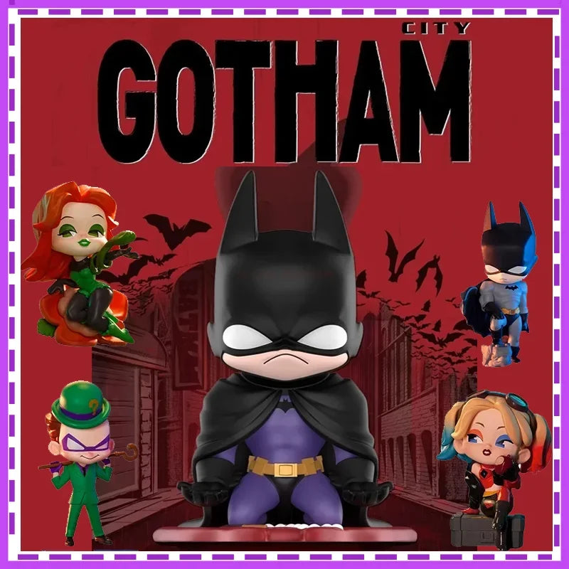 DC Gotham City Figure Batman Figure Catwoman The Joker Harley Quinn Q-version Figure Brand New Genuine In Shelf