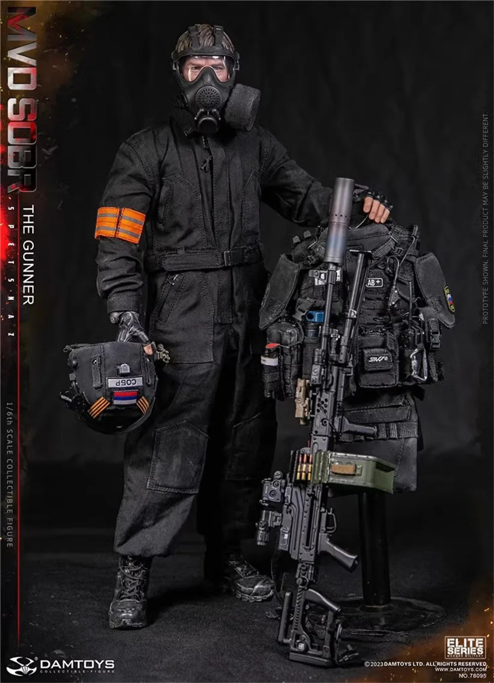 In Stock DAMTOYS DAM 78095 RUSSIAN Spetsnaz MVD SOBR PKM Gunner Soldier Full Set Action Figure Gift For Fans Collectable 1/6