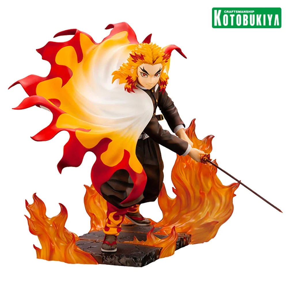 Kotobukiya Original ARTFX J Statue Demon Slayer Rengoku Kyoujurou Anime Collectile Figure Model Action Figure Toys Gifts