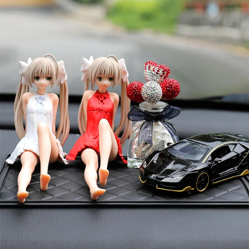 Anime Figure Cartoon kawaiii Yosuga no Sora Kasugano Sora sitting position Action Figure Host Computer Chassis Decor car Ornamen