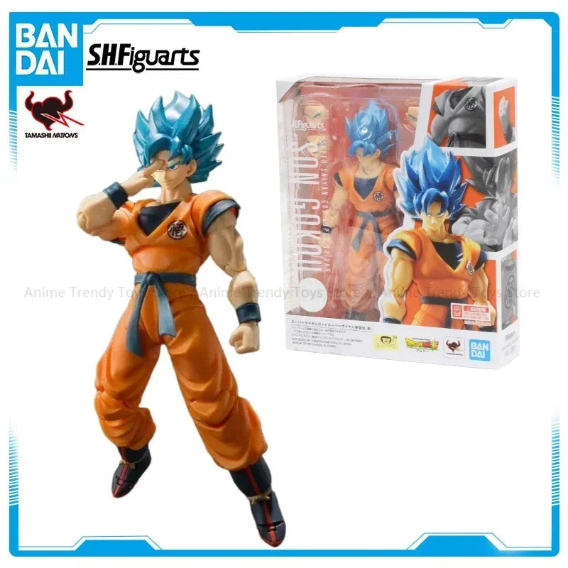 In Stock Bandai S.H.Figuarts SHF Dragon Ball Super Saiyan God Son Goku Action Figure Collectible Toy Gift WY