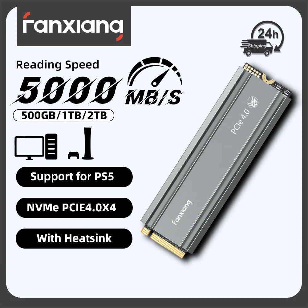 Fanxiang S660 M.2 NVMe SSD PCIe4.0x4 5000MB/s 500GB 1TB 2TB M2 SSD Internal Solid State Drive For PS5/PlayStation5 Desktop PC
