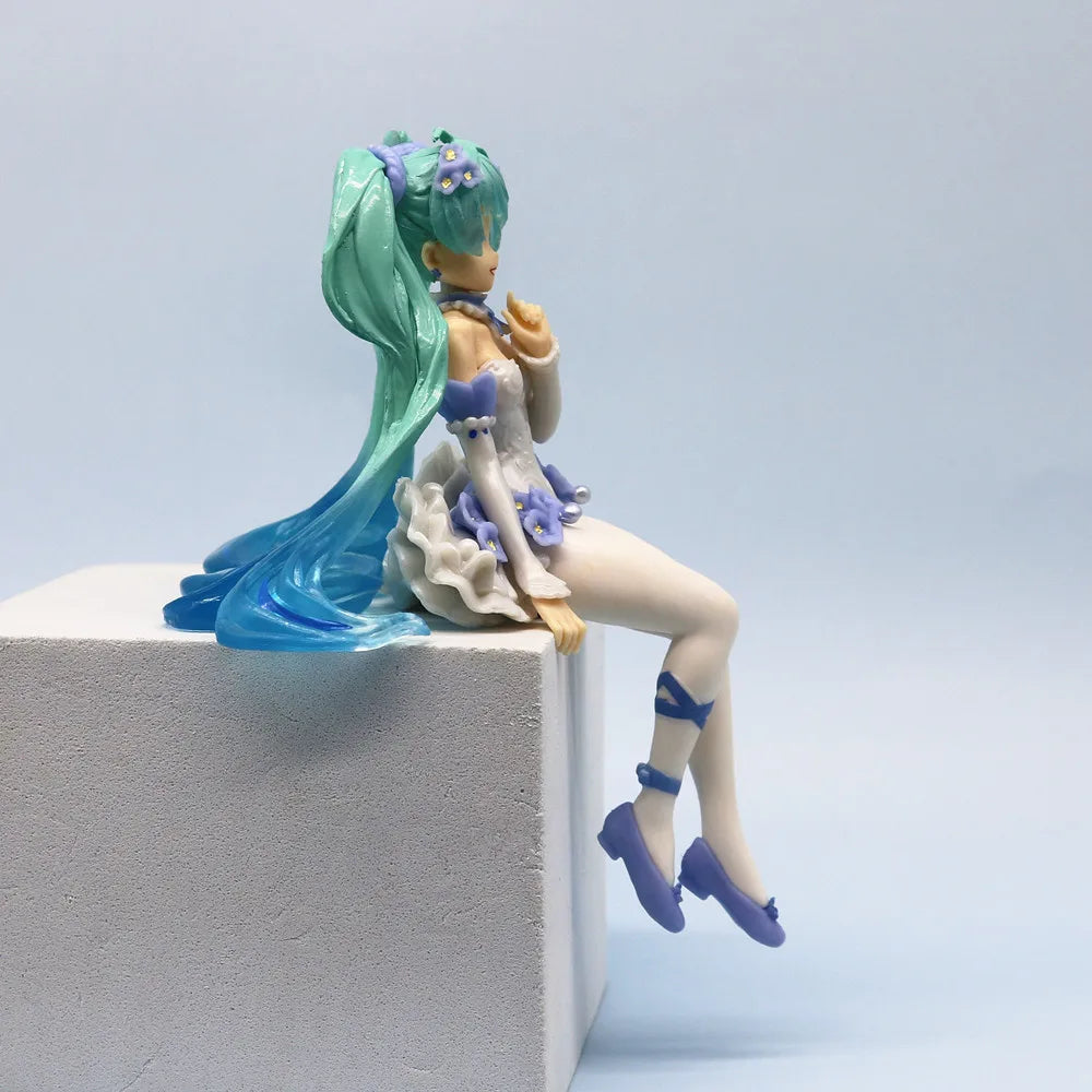 15cm Hatsune Miku Anime Figures Fairy Flower Spirit Kawaii Pink Butterfly Fairy Girl Action Figure PVC Model Doll Toys Gift