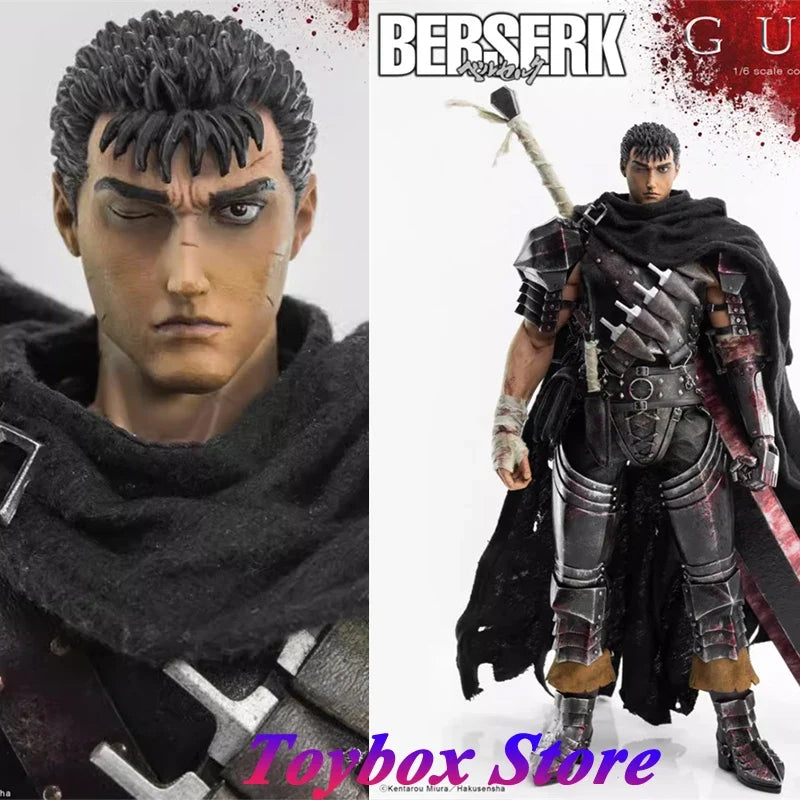 ThreeZero 3Z06750W0 1/6 Berserk Guts Damaged Anime Boy Action Figure Mini Big Sword Static Model Ornament 12" Full Set Soldier