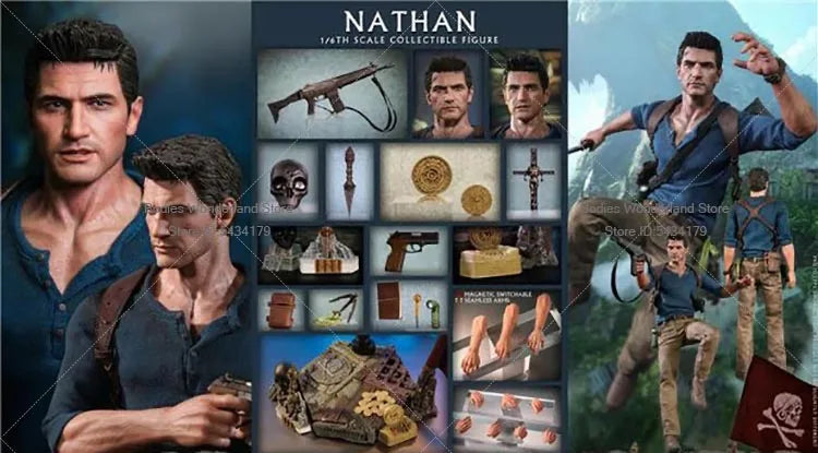LimToys LIM012 1/6 Scale Adventure Games Series Uncharted Nathan Drake Male Soldier 12inch Action Figure Full Set Toys for Fans