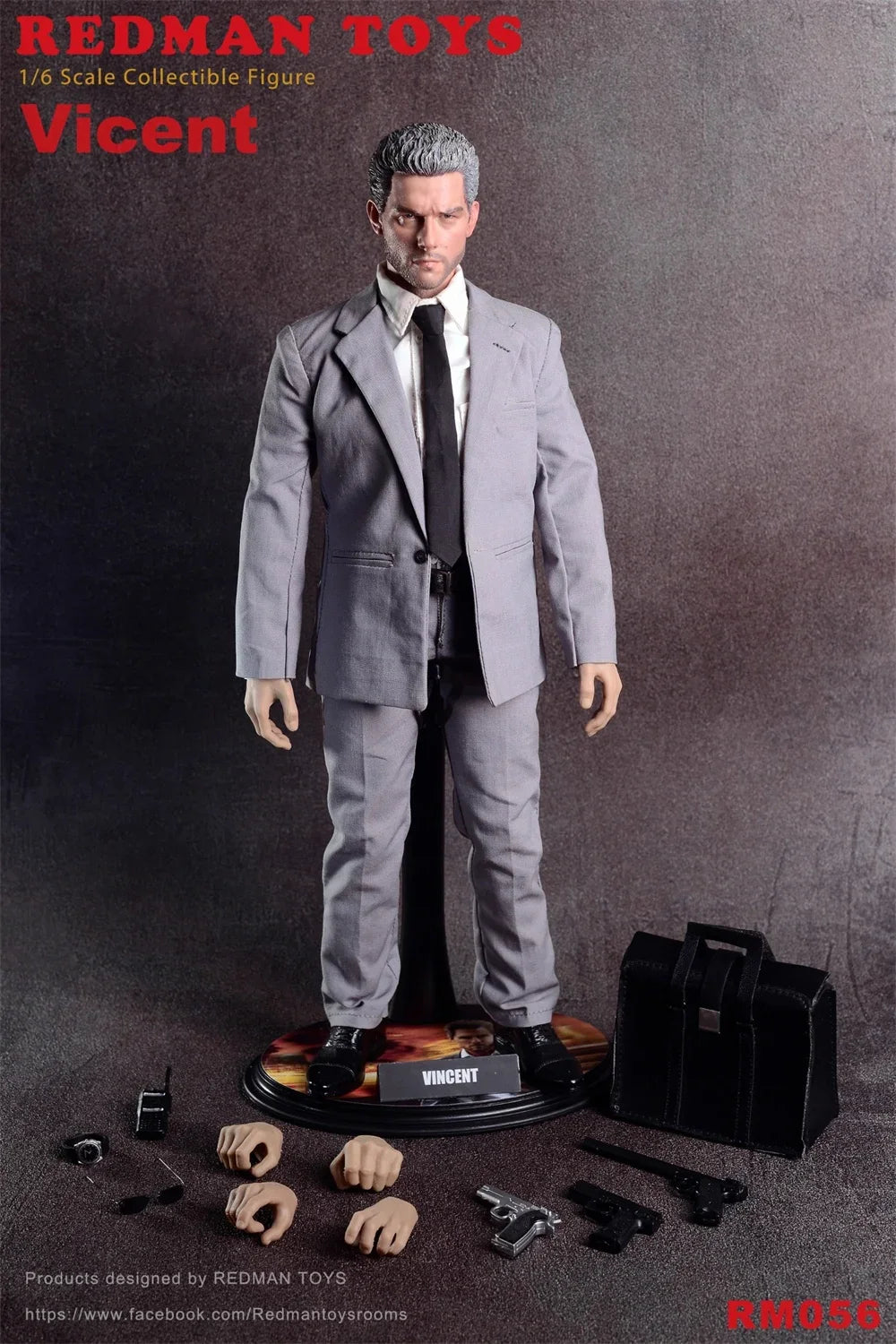 1/6th REDMAN TOYS RM056 Man Tom Cruise Killer Full Set Bewegliche Actionfigur Ca. 12" Puppe Geschenk für Fans zum Sammeln