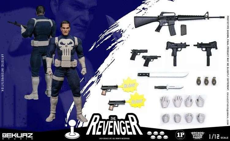 EKUAZ STUDIO EKS06 Punisher Action Figure 1/12 Scale Avengers Collection Full Set 6in Male Soldier Collectible Toy by in Stock