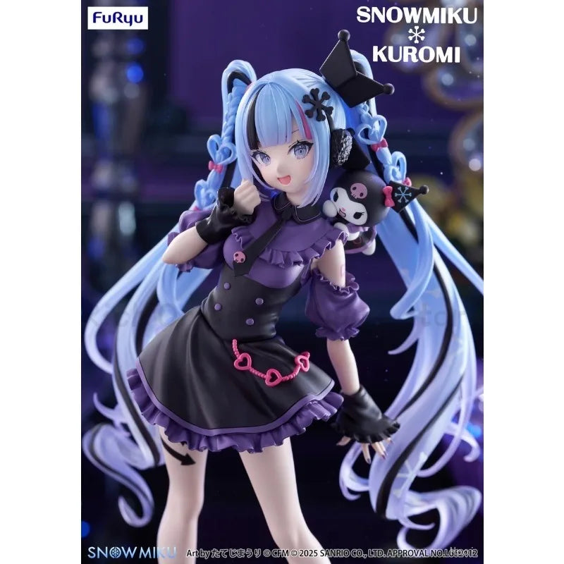 【Pre-sale】Original FuRyu Trio-Try-iT Snow Miku X Kuromi Hatsune Miku Anime Figure Model Toy