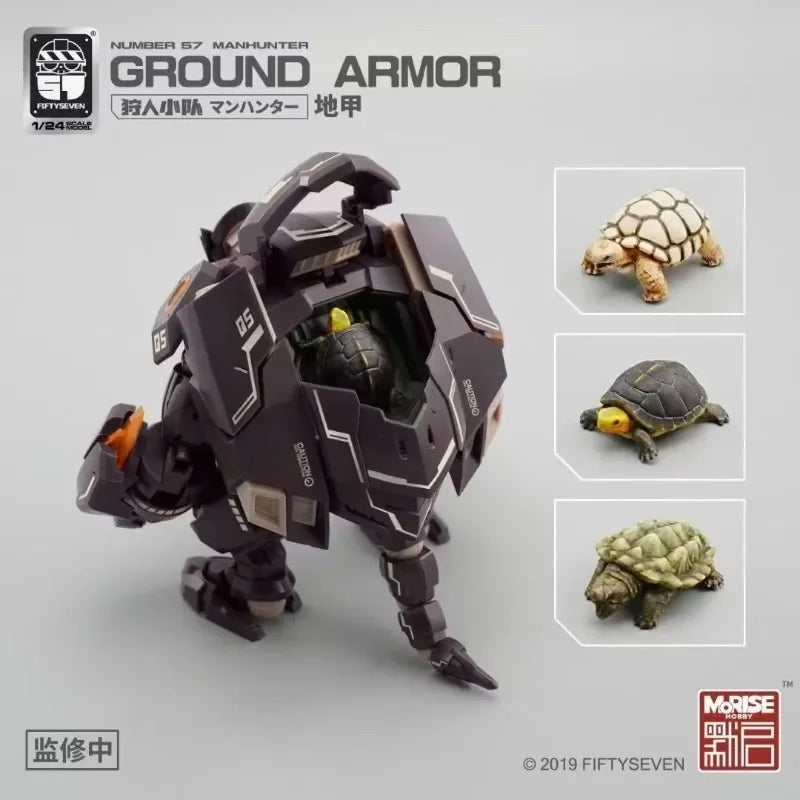 NEW KEMO FIFTYSEVEN Manhunter GROUND ARMOR NO.57 1:24 3-Pack Turtle Armord Puppet Squad Anime Action Figure Set SHARK Toy Gift