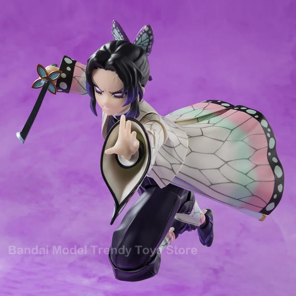 In Stock Bandai SHF Demon Slayer Kochou Shinobu Insect Hashira Action Figures Model Original Toys Ornaments Gifts Collectible