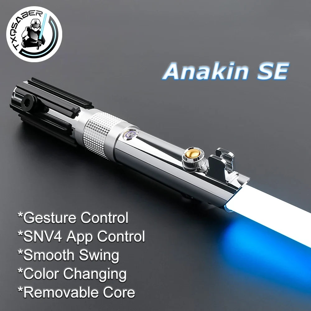 TXQSABER Anakin Lightsaber SNV4 Proffie Pixel Soundboard Smooth Swing Metal Handle With LED Strip Blade Skywalker Cosplay Toys