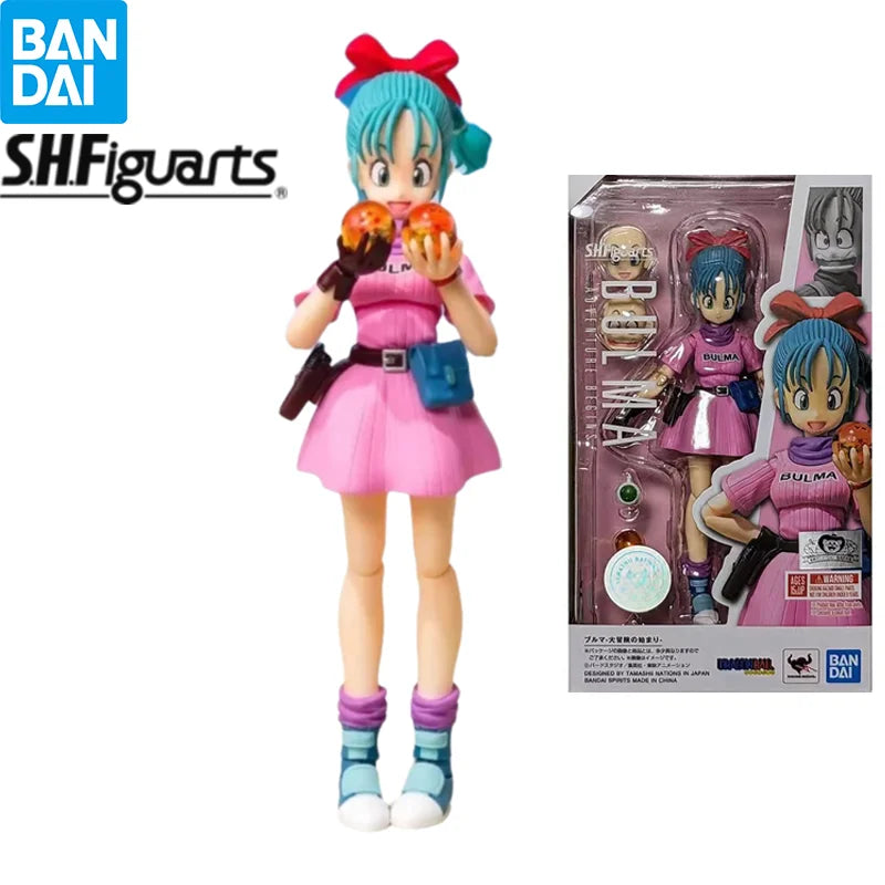 In Stock BANDAI S.H.Figuarts Bulma Adventure Begins Dragon Ball Action Figure Anime Model Figurals Brinquedos Toys