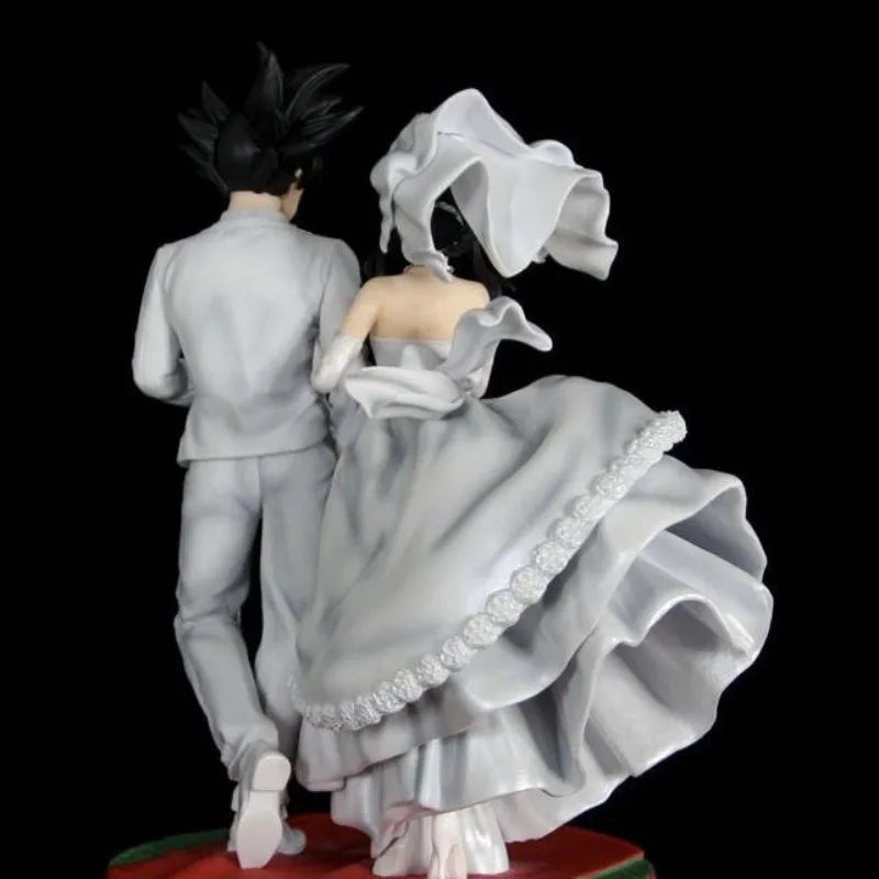 Dragon Ball Bandai Anime Action Figure Son Goku Chichi Wedding Dress Model Statue Peripheral Gift Ornaments Doll  Dream Toys