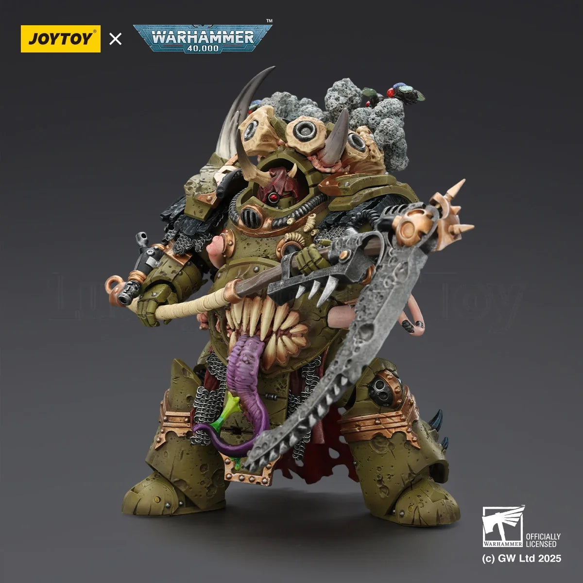 【Pre-sale】JOYTOY Warhammer 40K Death Guard Deathshroud Terminator Champion with Manreaper and Plaguespurter Gauntlets Toy