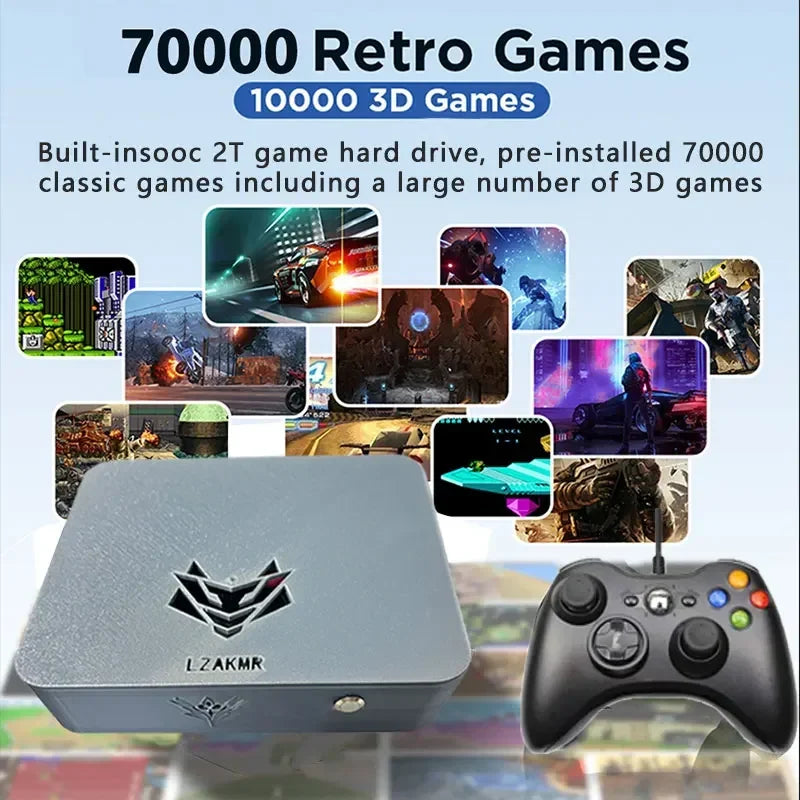 Dual System AK1 Pro Game Box 70000+GAME 8G RAM 500G Game System I5-6600 For PS2 PS3 WII SS NGC Sega Saturn Retro Game Box Intel