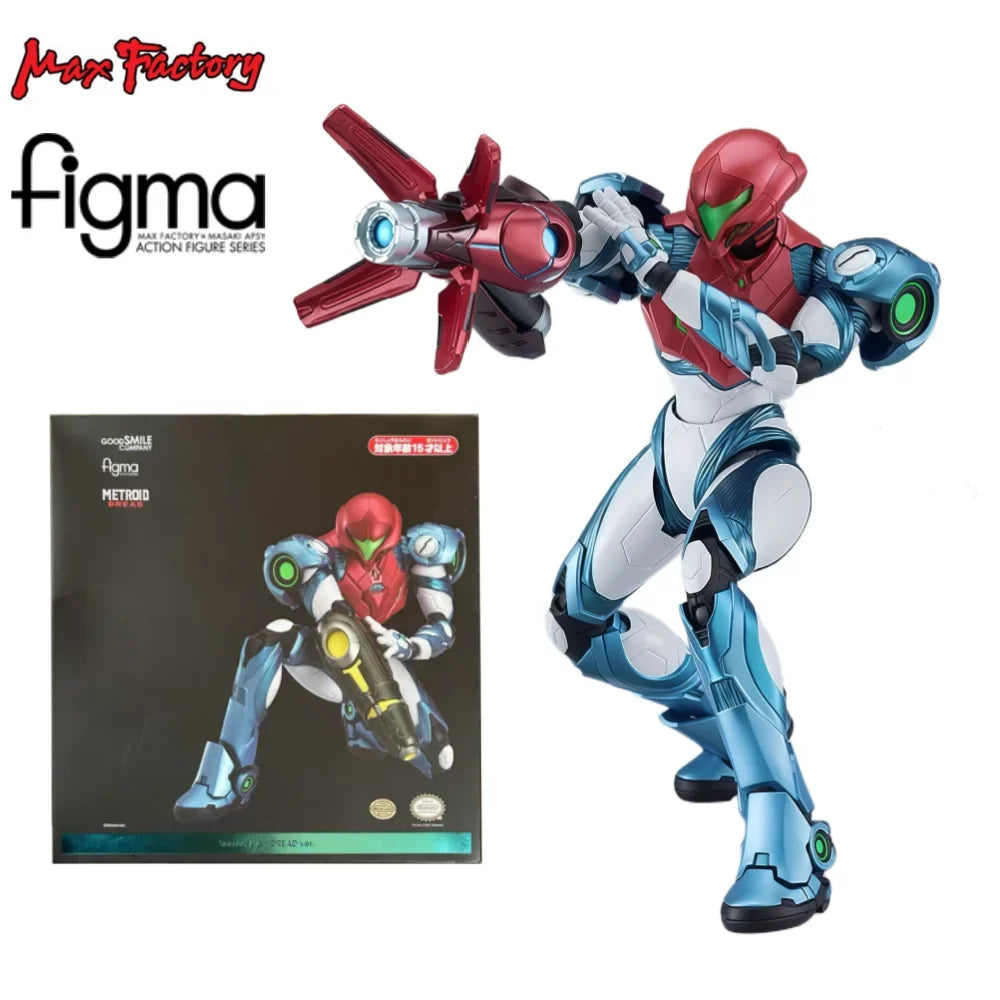 Max Factory Figma #583 Samus Aran Dread Ver. Anime Action Figure Model Kit Highly Detailed Gift for Collector Multi-accessory