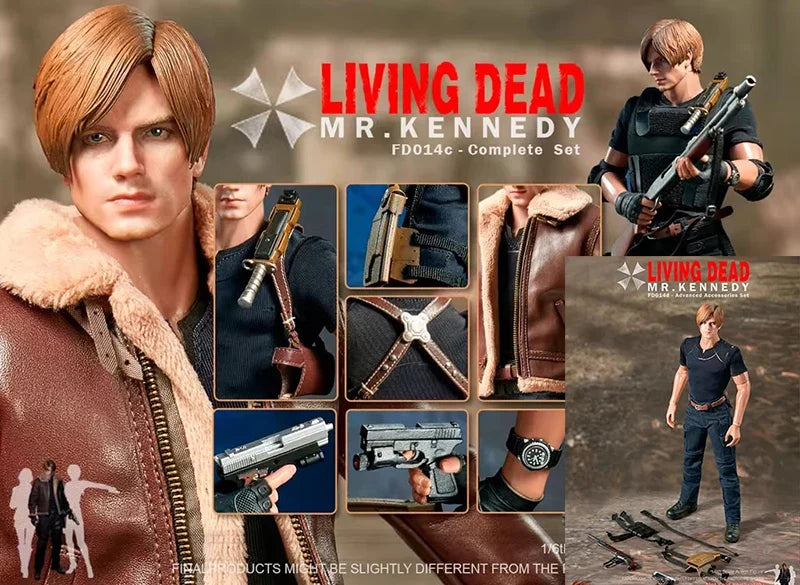 In Stock Hot Heart 1/6 FD014 Mr.Kennedy Action Figure Brave Killer Leon Delicate 12" Full Set Figurine Collection Gift Toys