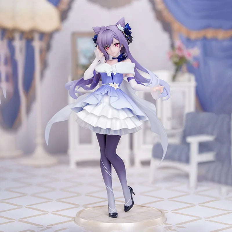 MYETHOS Gift+ Genshin Impact Keqing Prunkvolles Fest Ver. 1/8 Figur aus PVC, ABS, bemaltes Sammlermodell, Spielzeug, Cartoon, niedlich