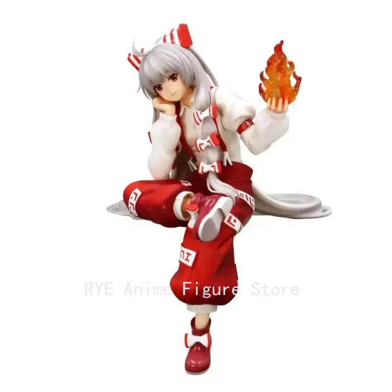 Genuine Furyu Touhou Project Noodle Stopper Figure Fujiwara No Mokou In Stock Original Anime Figure Model Collector Figurine Toy