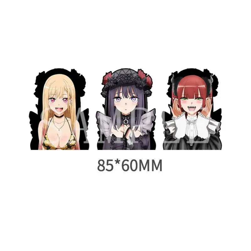 3D Kitagawa Marin Anime Sticker Wallpaper My Dress Up Darling Change Lenticular Collection Holography Motion Car Wall Stickers