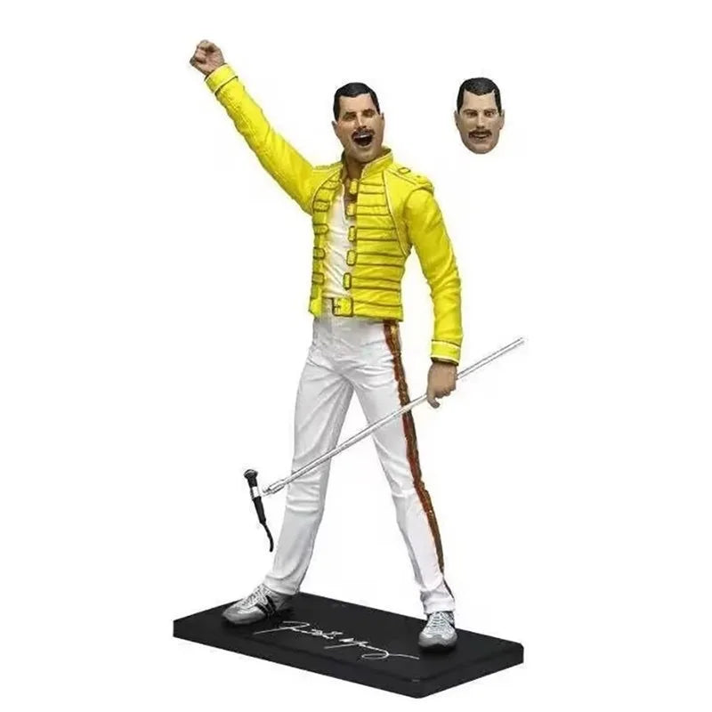 NECA Live At Wembley Stadium Queen Freddie Action Figure Mercury Collection Model Toy Doll Present