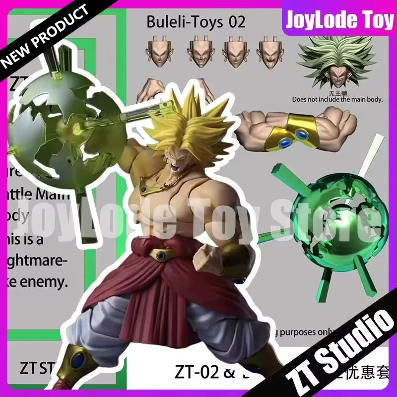 ZT STUDIO 1/12 ZT02 Dragon Ball Broly Anime Actionfiguren Alter Krieger Grüner Broly Figur Sammlermodell Spielzeug Geschenke