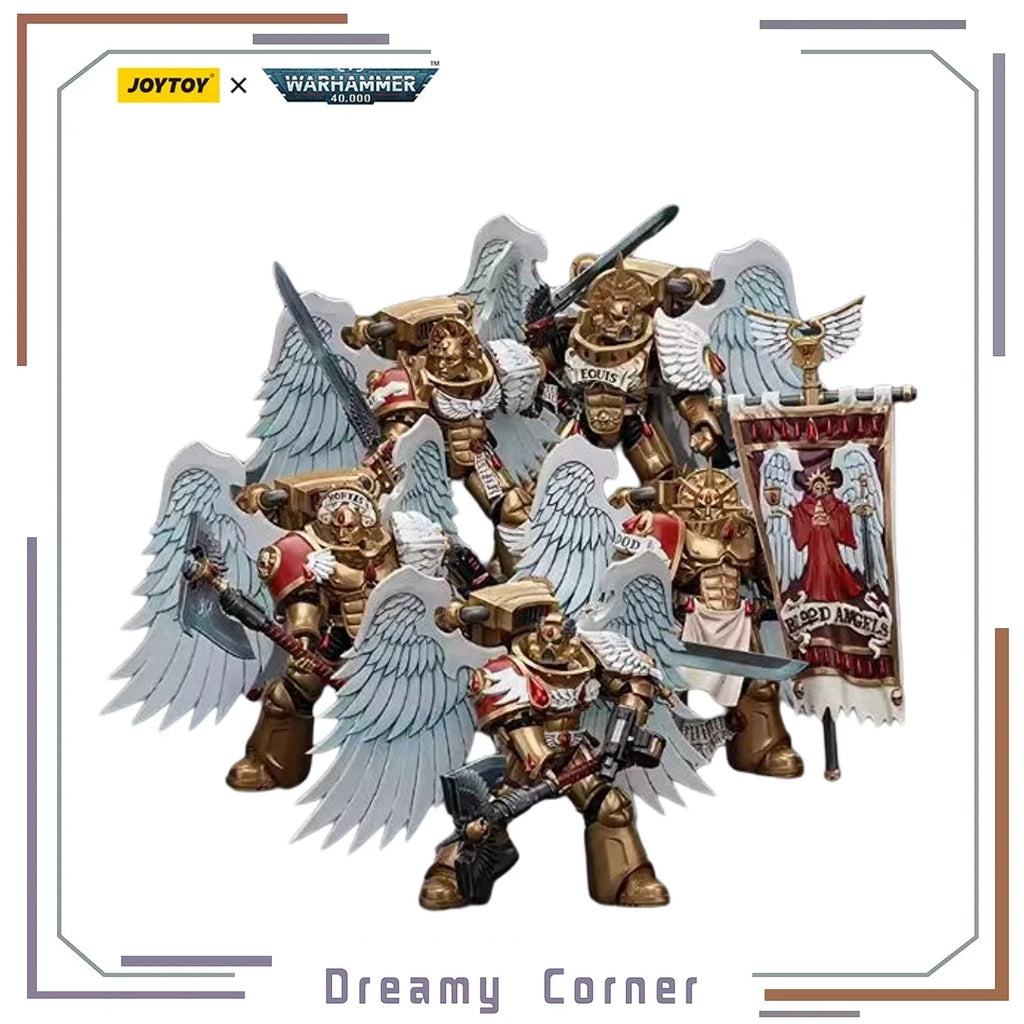 【In Stock】JOYTOY Warhammer 40K 1/18 Action Figure Toys Blood Angels Sanguinary Guard 5PCS