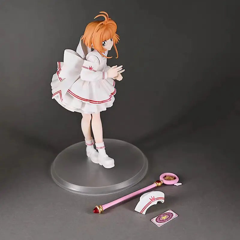In Stock Cardcaptor Sakura Action Figure Kinomoto Sakura Statue Anime Figure Pvc Model Collectible Toys Desktop Decoration Gift