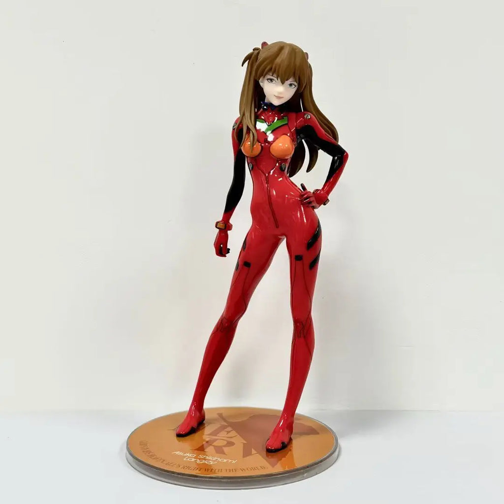 22CM Anime Asuka Langley Soryu Figure Shin Seiki Evangelion Souryuu Kaiyodo Standing With Arms Akimbo Action Figure Doll Toys