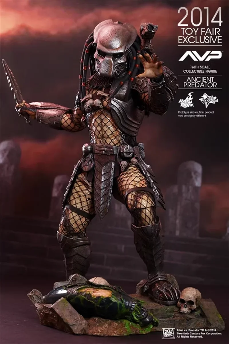 Original Hot Toys MMS250 Alien vs. Predator 1/6 Scale Ancient Predator Collection Action Figure Model Toys35CM