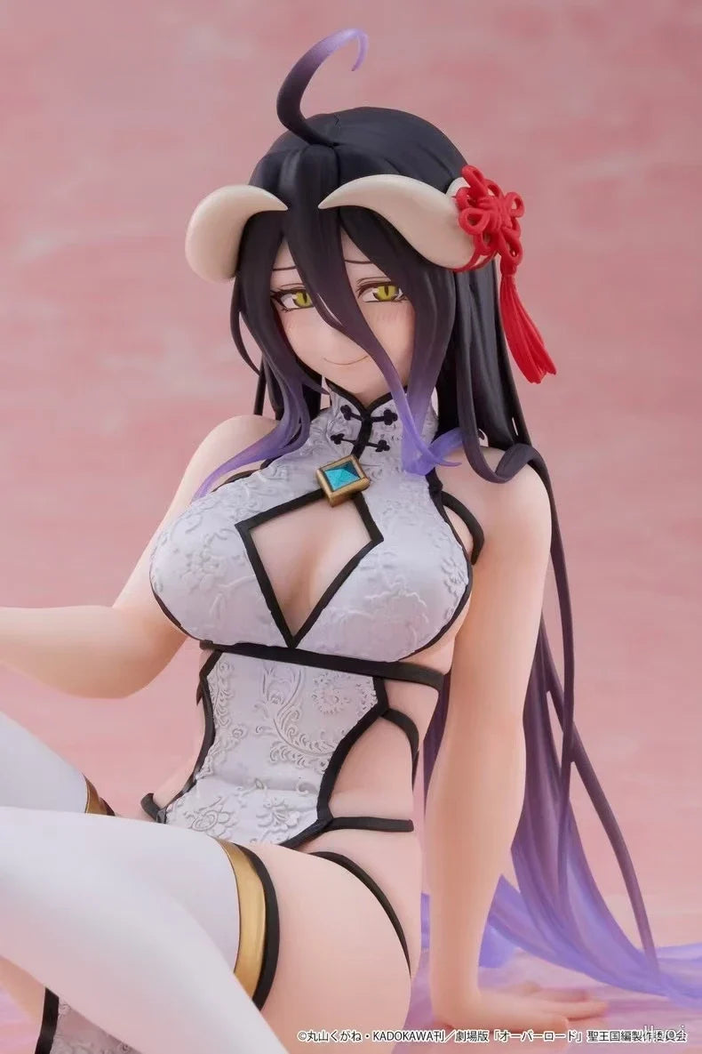 In Stock Original TAITO Desktop Cute Overlord Albedo China Dress Ver. Anime Figures Toys Collection Gifts Models Ornaments
