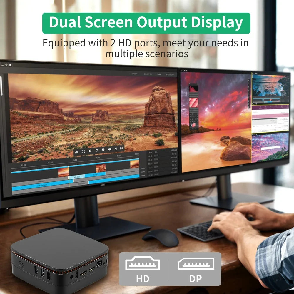 Intel N100 Game PC Box WIN 11 Pro & Batocera 40 Retro Video Game Console 2T HDD 52000+Games 80+Emulators for PS3/PS2/PS1/Wii/N64