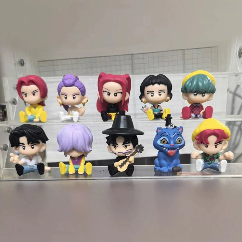 10pcs/Set K-pop Demon Hunters Anime Figure Toys Q Version Derpys Tiger Rumi Mira Zoey Sussy Figurine Doll Fans Christmas Gift