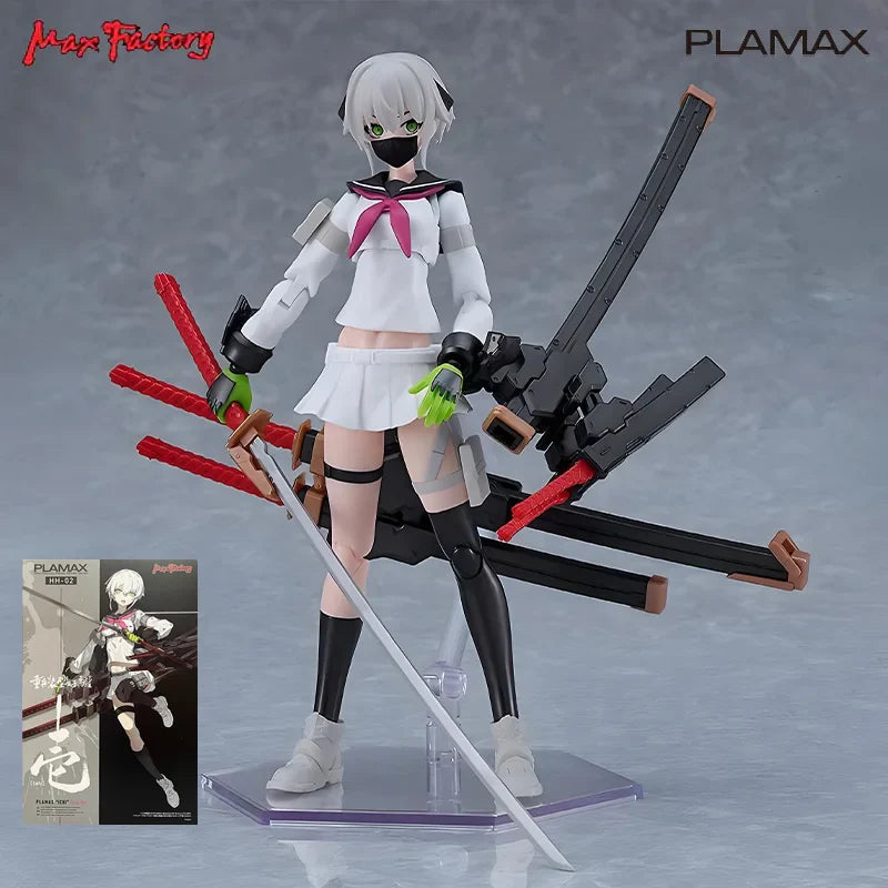 Romankey PLAMAX HH-02 Schwer bewaffnetes Oberschulmädchen Anime Actionfigur Bausatz Sammlermodell Offiziell lizenziert