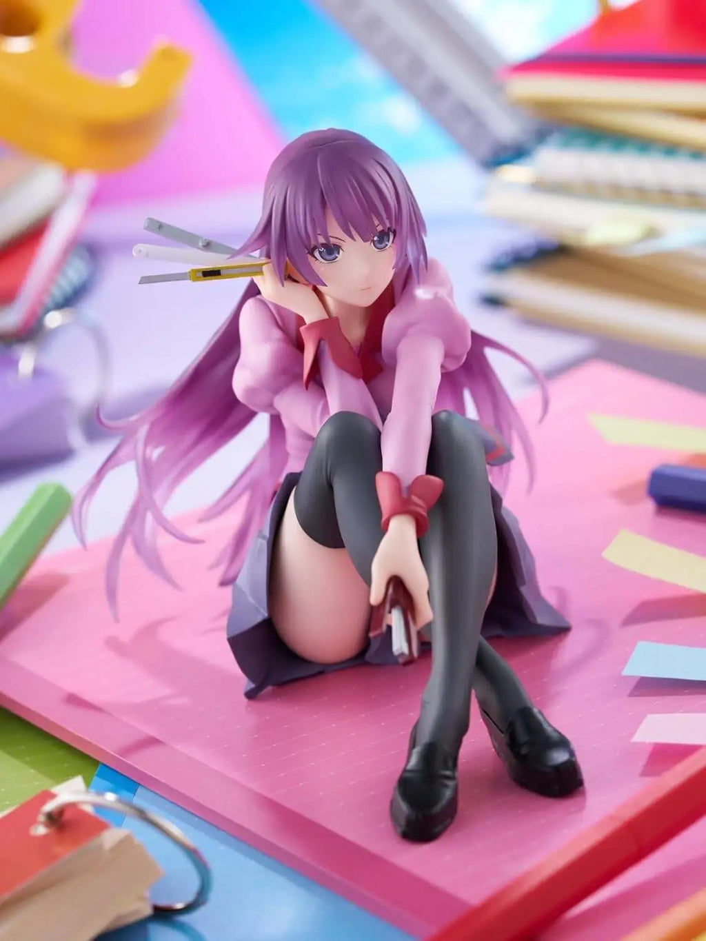 Judai Original Taito Desktop Cute Monogatari Senjougahara Hitagi PVC Action Figure Model Toys