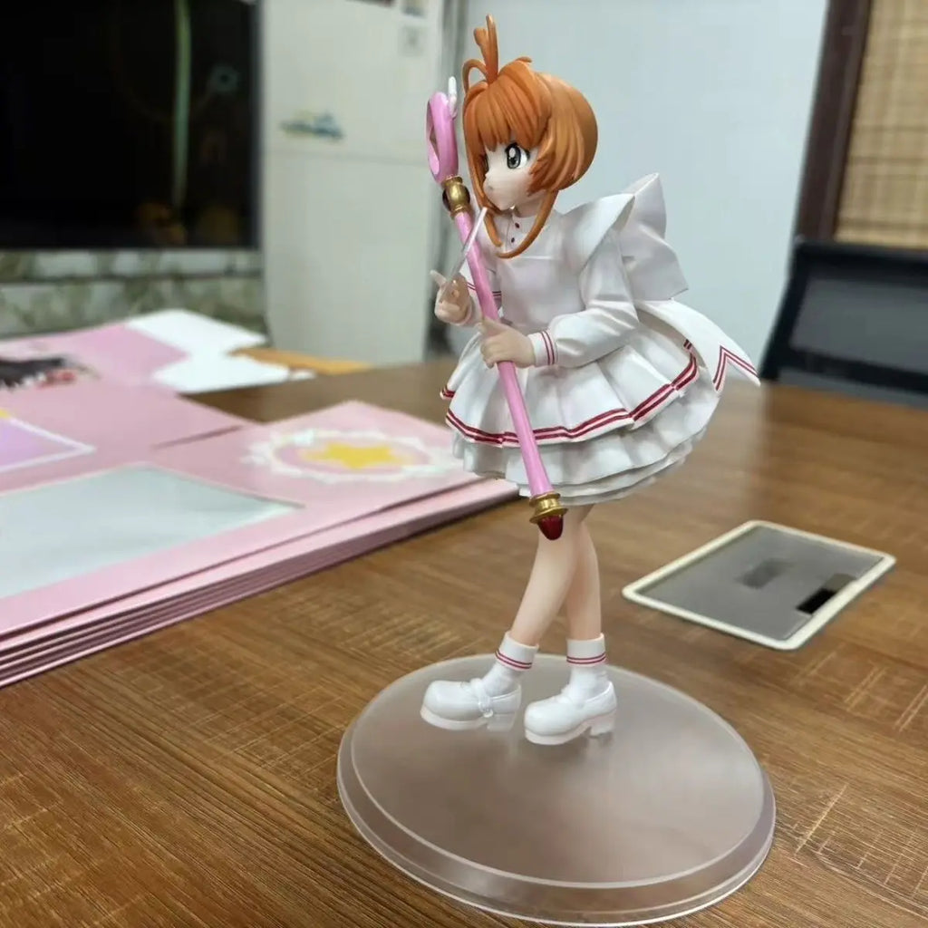 In Stock Cardcaptor Sakura Kinomoto Sakura Figure 22cm Pvc Anime Models Statue Collection Toys Desk Decoration Halloween Gifts