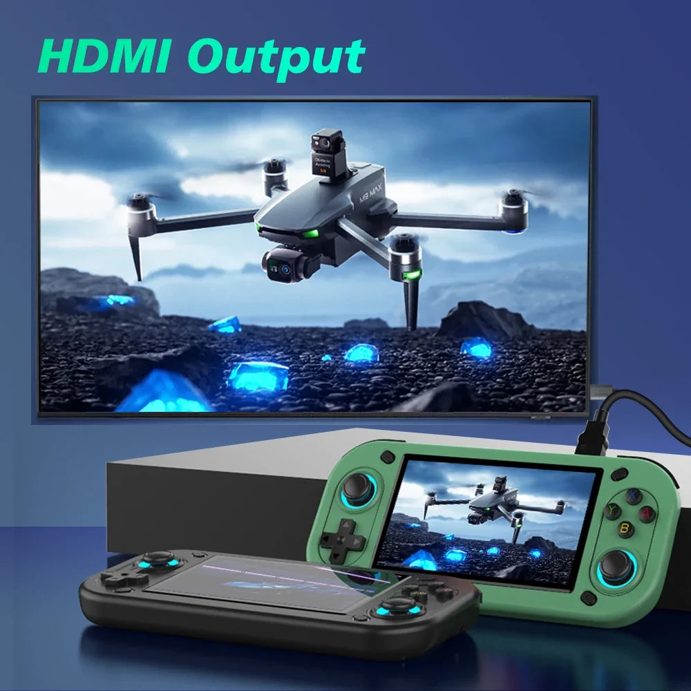 2025 NEW R43S Retro Handheld Video Game Console Linux System 4.3 Inch Screen 1920*1080 Portable Pocket Video Player HDMI Out 64G