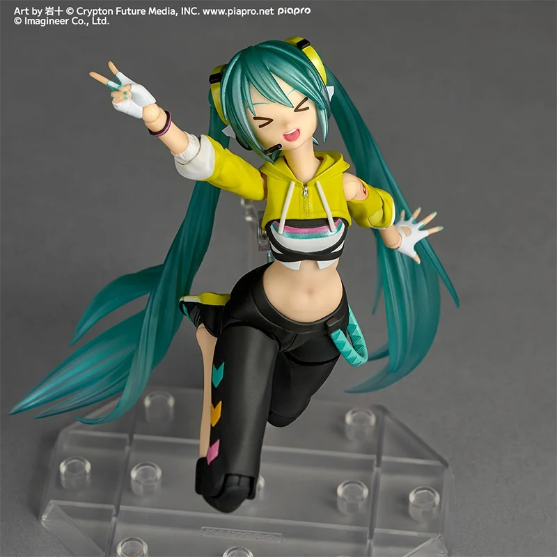 KAIYODO Revoltech AMAZING YAMAGUCHI Hatsune Miku Fit Boxing Ver. PVC 15CM Anime Action Figures Model Collection Toy