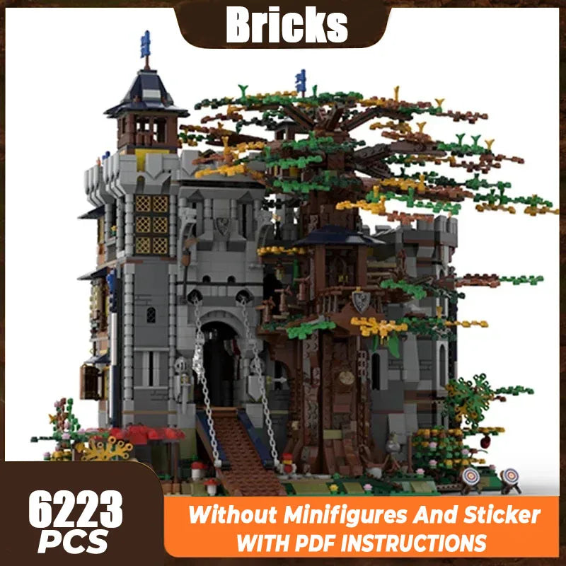 Military Fortress Model Moc Building Bricks Black Falcon's Castle 2023 Technology Blocks Gifts Christmas Toys DIY Sets Assembly