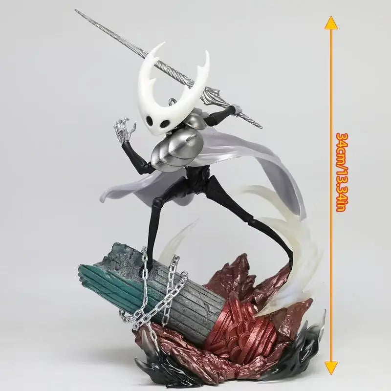 34CM Hollow Knight Pure Vessel King Battle Form Mode KO Action Figure Desktop Ornament Decor Game Collectible Toys Statue Gift