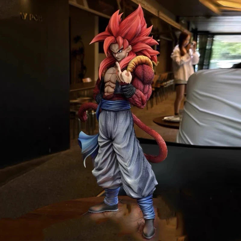30cm Dragon Ball Anime Figure Np Super Saiyan Ss4 Gogeta Desktop Computer Ornaments Trendy Christmas Xmas Gifts