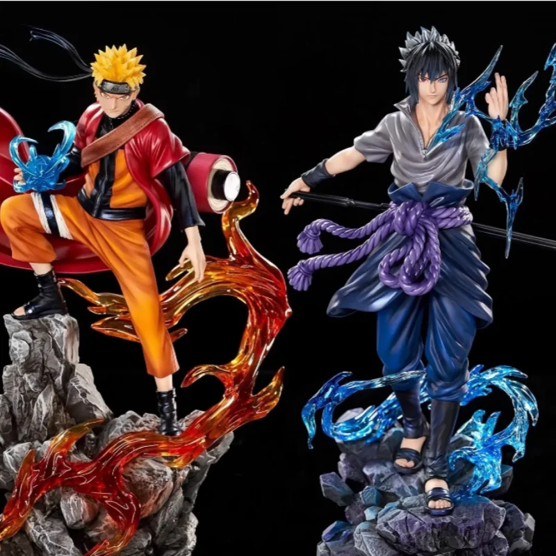 23cm Naruto anime figurine Uzumaki Naruto Uchiha Sasuke action model PVC statue desktop decoration series toy model