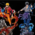 23cm Naruto anime figurine Uzumaki Naruto Uchiha Sasuke action model PVC statue desktop decoration series toy model