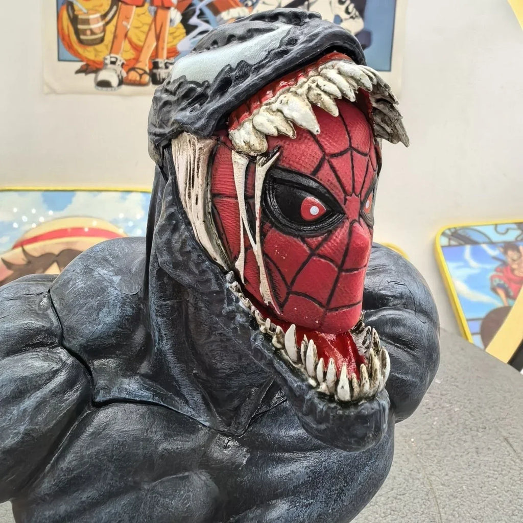 15cm Spider Man Venom Half Body Figure Resin Venom Let There Be Carnage Trendy Play Handmade Ornament