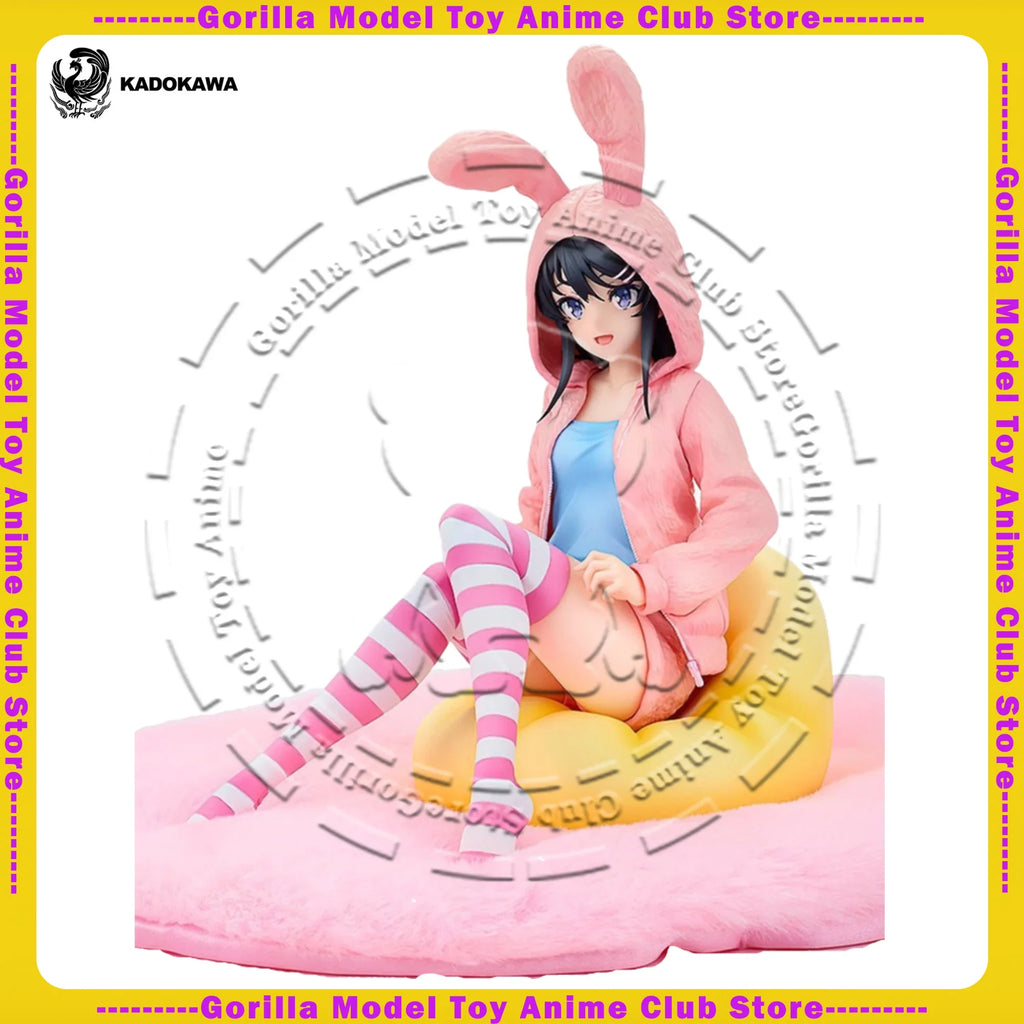 In Stock Original KADOKAWA KDcolle Figure Model Mai Sakurajima Hoodie Look Rabbit Ears ver. 175mm Seishun Buta Yaro Collectible