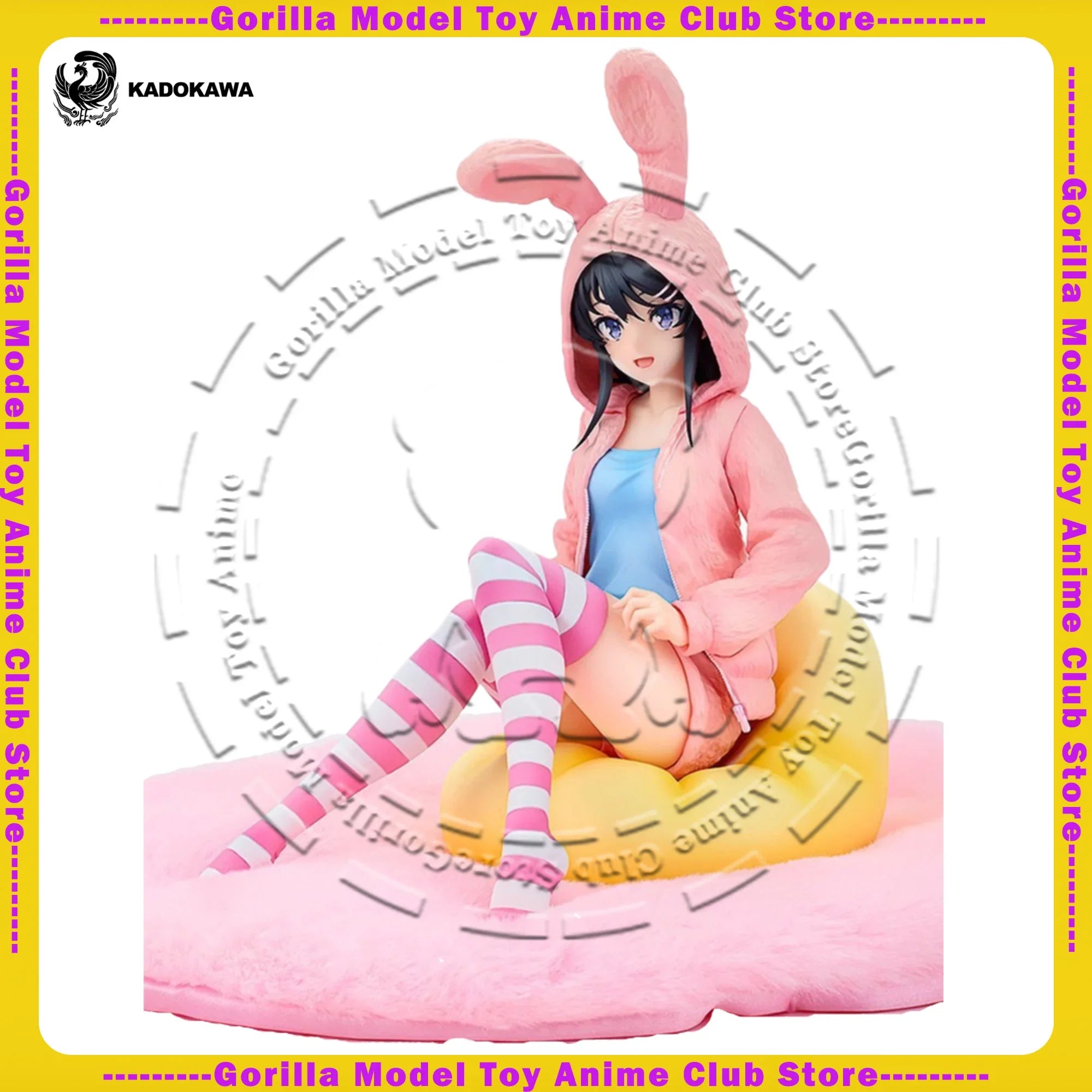 In Stock Original KADOKAWA KDcolle Figure Model Mai Sakurajima Hoodie Look Rabbit Ears ver. 175mm Seishun Buta Yaro Collectible